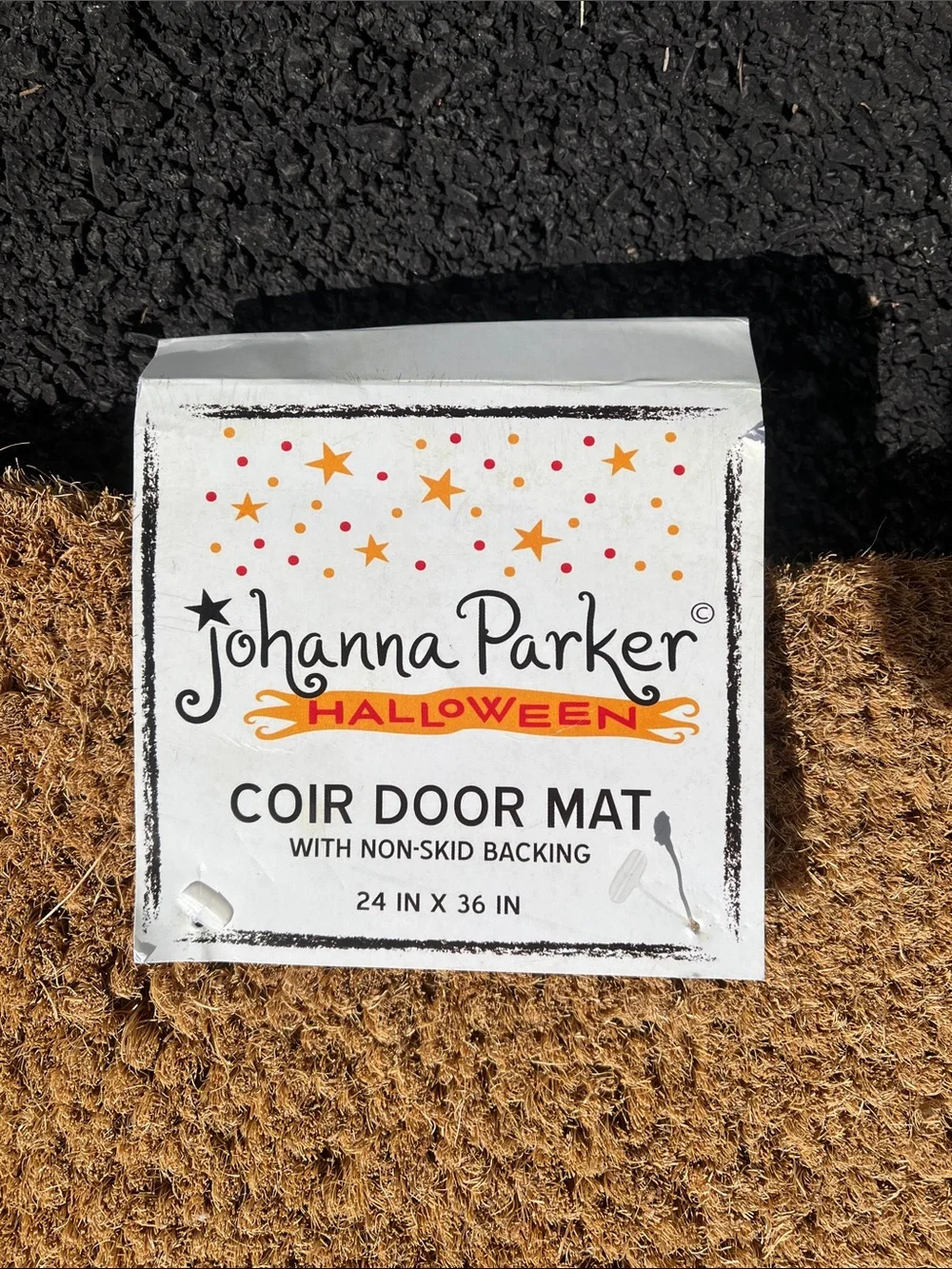 Johanna Parker Happy Halloween Pumpkin & Bat Coir Doormat